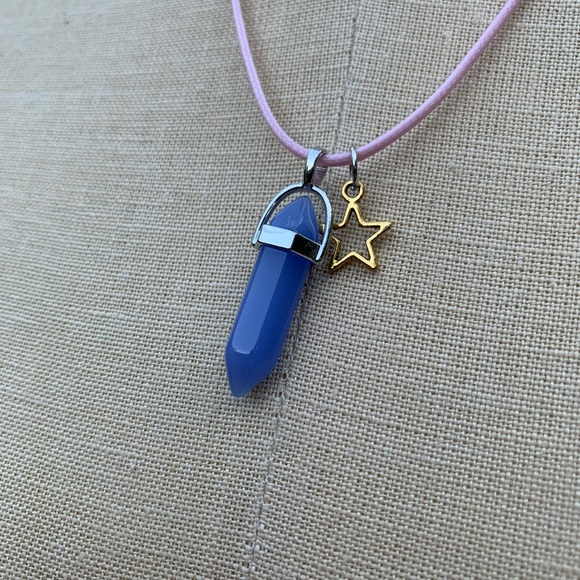 Handmade Resin Crystal Periwinkle Twinkle Little Star Amulet Necklace - Picture 9 of 10